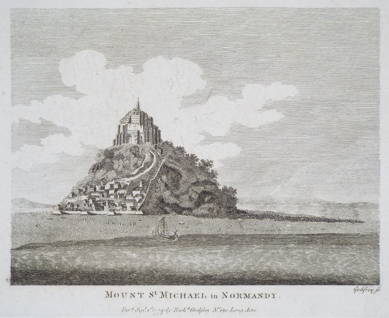 Print - Mount St. Michael in Normandy. - Godfrey